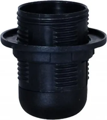 Immagine prodotto di Presa termoplastica E27-1 nera con collare