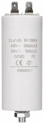 Anlaufkondensator 450 V AC, 3,5 µF, Ø 30 x 57 mm