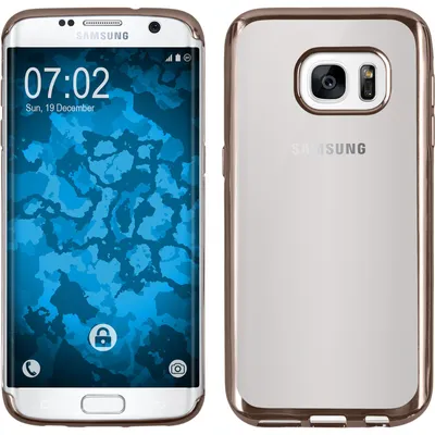 Produktbild von PhoneNatic Case kompatibel mit Samsung Galaxy S7 Edge - gold Silikon Hülle Slim Fit Cover