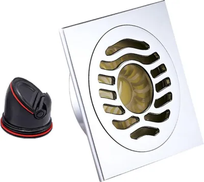 Zdjęcie produktu dla INF Magnetyczny Odpływ Podłogowy - Chromowany Dwufunkcyjny + Czarny Prosty