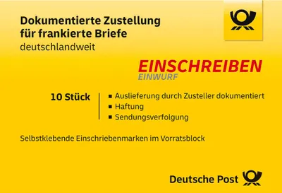 Image de Deutsche Post 000001850 10 Deutsche Post 2,35 € Einschreibenmarken selbstklebend