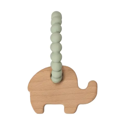 Produktbild von DAY Tierfiguren  Beißring – Silikon – Olifant– Misty Green | Beißspielzeug