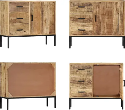 Image de vidaXL Buffet 88 x 30 x 71 cm en bois massif de manguier - Buffet - Buffets - Armoire - Armoires