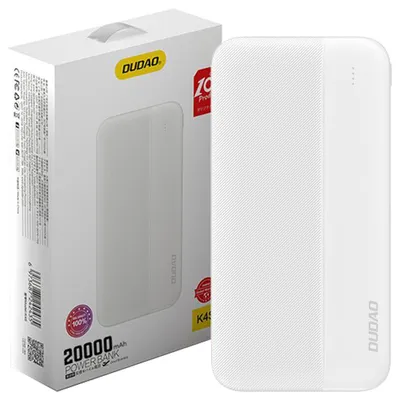 Obrázok produktu pre DUDAO K4S+ Powerbank 20000mAh White, 20000 mAh, 5 V, Biela