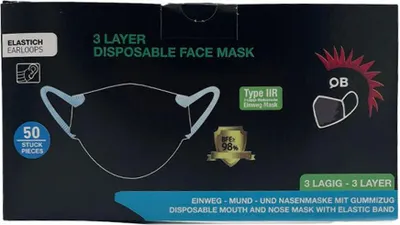 Produktbild von MOMADIV Mondkapje Type IIR Zwart 50st