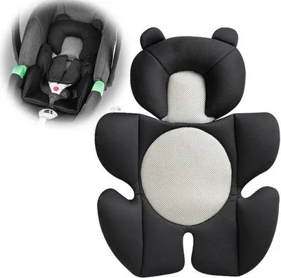 Immagine prodotto di Cuscino di sostegno per passeggino in tessuto 3D, ideale per neonati, nero