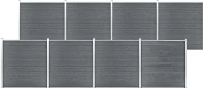 Produktbild von Gartenzaun WPC 1391x186 cm Grau