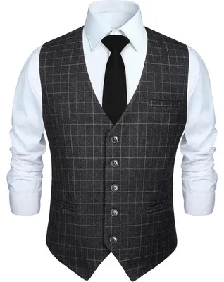 Productafbeelding van Weste Herren, katoenen geruite plaid, grijs, maat XXL