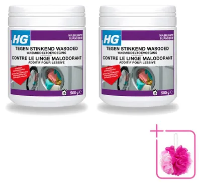 Productafbeelding van 2 x HG Wasverfrisser tegen stinkende was 500 g - Voordeelverpakking - 2 stuks