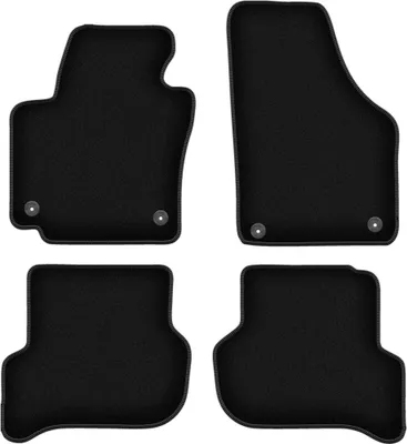 Immagine prodotto di Tappetini in velluto per Volkswagen Golf Plus (2005-2014, minivan) neri, set 4 pz, con fissaggi