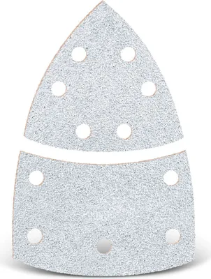 Produktbild von MENZER White Klett-Schleifblätter, 93 / 62 x 102 mm, 11-Loch, f. Deltaschleifer, Normalkorund (50 Stk.) K400