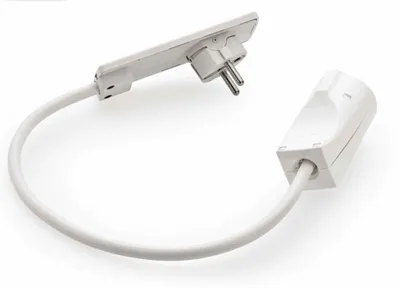 Produktbild von Naber Verbindungsleitung mit Evoline Plugstecker, weiß 1000 mm - Montagematerial