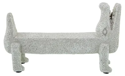 Krokodilfigur aus Keramik, weiß, 20 x 6 x 12 cm