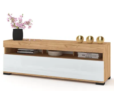 Produktbild von Fernsehschrank TV-Lowboard PLAY STEHEND Craft Eiche/Weiß Hochglanz 100cm
