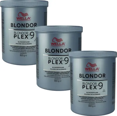Produktbild von Wella Blondor BlondorPlex 3 x 800 g Blondierpulver Powder Lightener Anti Gelbstich Set