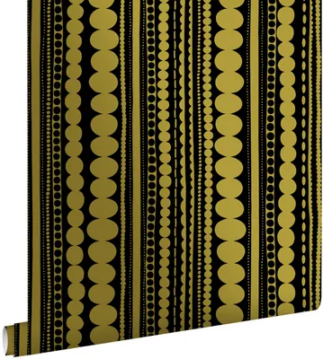 Produktbild von ESTAhome Tapete Perlen Schwarz und Gold 53 cm x 10.05 m
