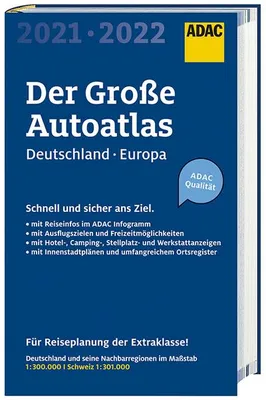 Produktbild von Großer ADAC Autoatlas 2021/2022, Deutschland 1:300 000, Europa 1:750 000