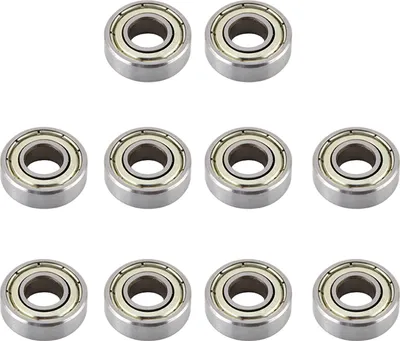 Obrázek produktu pro 10 ks žáruvzdorných odolných ložisek pro více použití Ocelová miniaturní kuličková ložiska 698ZZ (8x19x6mm)