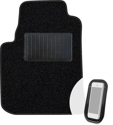 Produktbild von moto-MOLTICO Fahrer Fußmatte Auto Velours Fahrerseite Autoteppiche Schwarz Fahrermatte 1-teilig passend für Rover 800 1995-2000