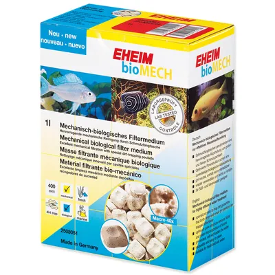 A product box for EHEIM bioMECH mechanical biological filter medium.