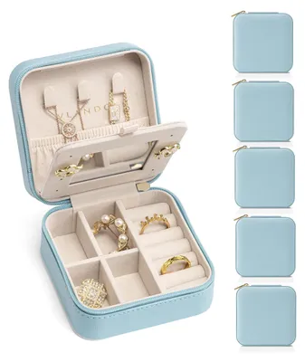 Produktbild von Vlando Reise-Schmuckkästchen, kleiner Schmuck-Organizer für Mädchen und Frauen,