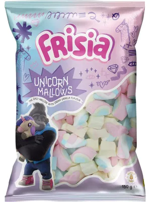 Produktbild von Frisia Unicorn Mallows 150g – Bunte Einhorn-Marshmallows, süßer Snack