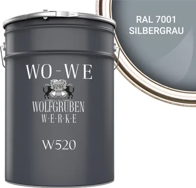 Produktbild von Nano Fassadenfarbe Außen Wandfarbe Sockelfarbe W520 - RAL 7001 Silbergrau - 10L