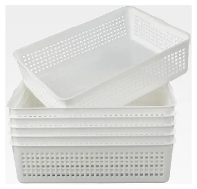 Produktbild von 6 Stück A4 Formatkörbchen, Weiß, Kunststoff