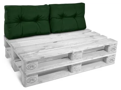 Produktbild von Beautissu 2X Rückenkissen Palettenkissen Outdoor Eco Style, 60x40cm, Grün