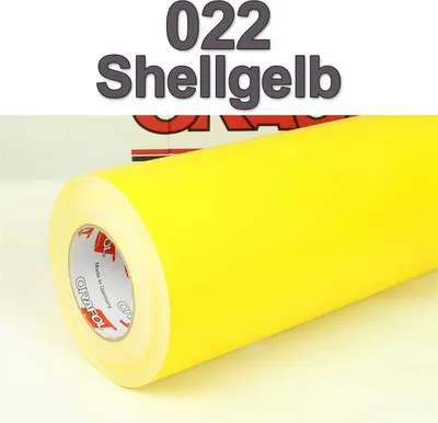 Produktbild von (6,65€/m²) Oracal® Möbelfolie 022 Shell-Gelb Matt 63 cm Breite Laufmeterware selbstklebende Folie Plotterfolie Klebe Folie Oracal 631 matte Küchenfolie