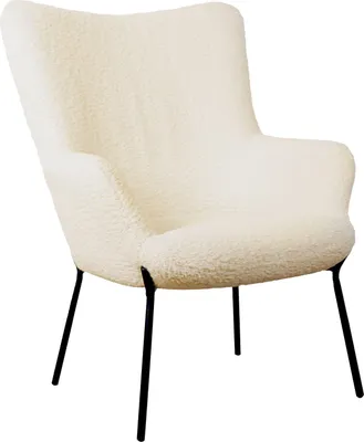 Produktbild von Sessel mit beigem Bouclé-Stoff EIRA