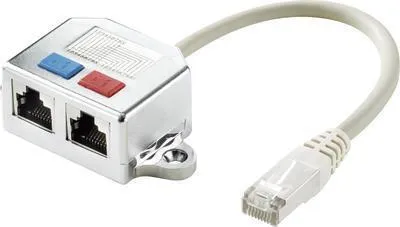 Immagine prodotto di Adattatore di rete a T Renkforce RJ45 CAT 5e [2x presa RJ45