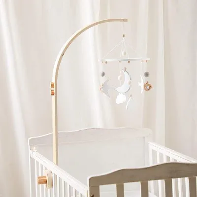 Produktbild von Holzhalterung für Babybetten, Wickeltische und Kinderzimmerdekoration, verstellbarer Rahmen für Aufhängezubehör wie Windspiele und andere Dekorationen