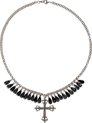 Produktbild von Gotik Halskette Kreuz mit Jupitertropfen