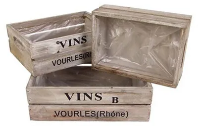 Image de Caisses en bois décoratives Caisses à fleurs Caisses à plantes Caisses à fruits Caisses à légumes Caisses à vin Caisses de rangement Pot de fleurs Caisses de décoration Vintage Used look Caisses