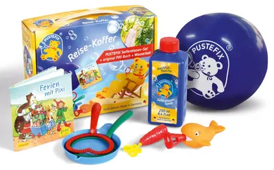 Produktbild von Reise-Koffer Set 250ml, mit original PIXI Buch und Wasserball