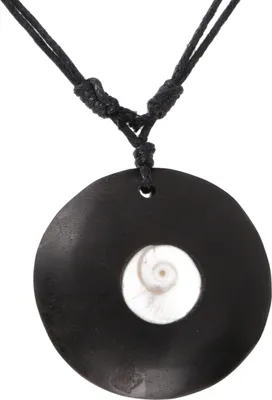 Produktbild von Ethno Kette mit Perlmutteinlage, Surferkette mit Shivamuschel - Modell 3, Braun, Holz,Muschelscheiben, Ketten & Modeschmuck für den Hals