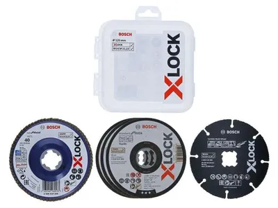 Image de Coffret de disques et plateau à lamelles BOSCH Professional 2608619374 X-LOCK 125 mm Carbide Multi Wheel (5 pièces)