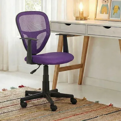 Produktbild von Kinderdrehstuhl STUDIO - Ergonomischer Schreibtischstuhl mit Armlehnen, Verstellbar, Lila - Ideal für Kinder, Atmungsaktives Mesh, Leichter Aufbau [bis 80kg]