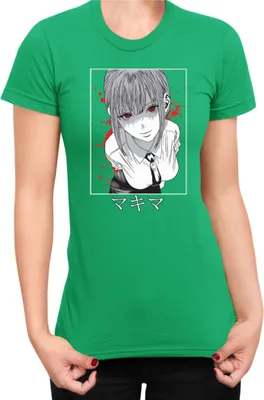 Produktbild von Damen T-Shirt Manga Japan Anime Comics Animation Chainsaw Anime manga Man 10, Lady XL / Grün