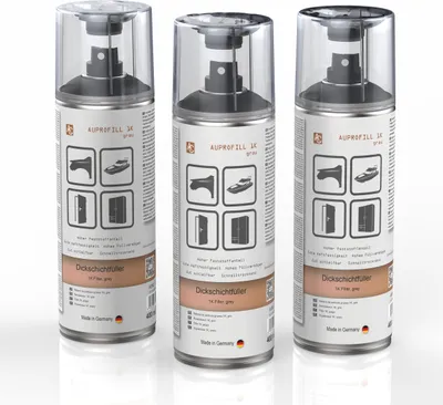 Produktbild von 3x AUPROTEC Dickschichtfüller Spray Grau AUPROFILL 1K Filler Grundierung Primer 400ml