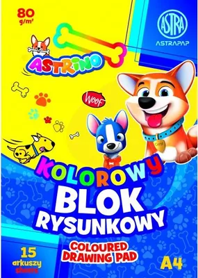 Immagine prodotto di Blocco da disegno a colori A4 con 15 fogli, 80g/m2