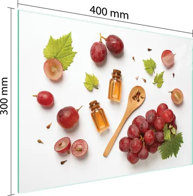 Produktbild von Schneidebrett Herdabdeckplatte Multiglasschneidplatte 40x30 cm Küche Traube