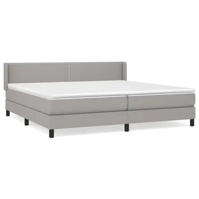 Produktbild von vidaXL Boxspringbett mit Matratze Hellgrau 200x200 cm Stoff