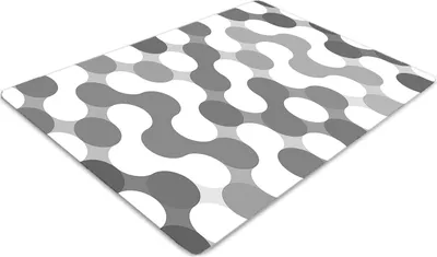 Obrázek produktu pro Ochranná rohož na podlahu - Ochranná rohož na židle - Podlahová rohož - 120x90 cm - Šedá a bílá kolečka