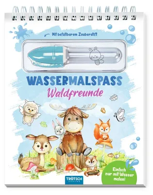 Produktbild von TRÖTSCH Wassermalspass Waldfreunde Ausmalblock mit befüllbarem Zauberstift