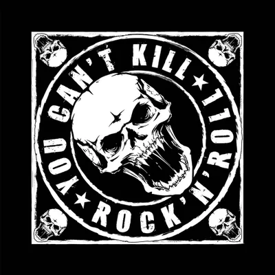 Obrázok produktu pre šatka "You Can't Kill Rock N Roll" pre mužov/dámy Uni RO8330 (One Size) (Black/White)