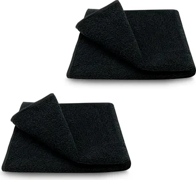 Produktbild von 2x ARLI Duschtuch 60 x 120 cm Schwarz - 100% Baumwolle ( 2 er Set / Pack )