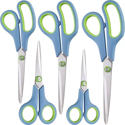 Produktbild von CCR Schere Set 5-teilig Multifunktions Scheren Soft-Grip Ergonomisch Blau