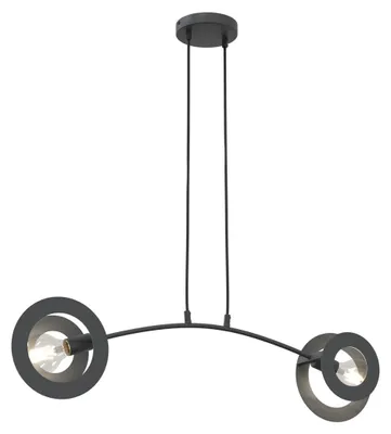 Obrázok produktu pre Závesná lampa EUFORIA čierna 2xE27x20W kov rozmery: 120x89x14 cm IP20 Emibig